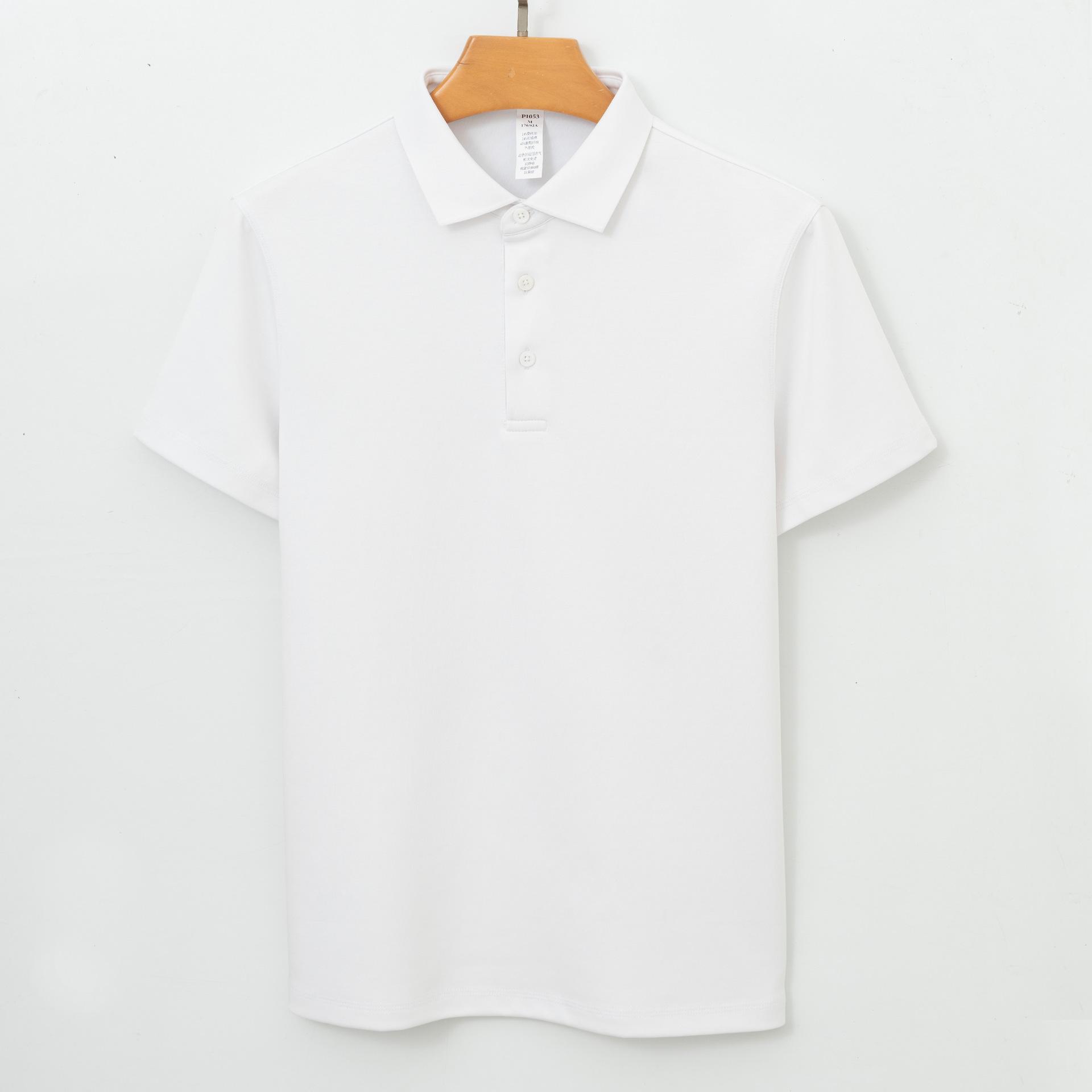 

Tencel Cotton Modal Lapel T-shirt Business Thickened Short-sleeve Minimalist Lightweight Breathable Summer Casual Business T-shirt S