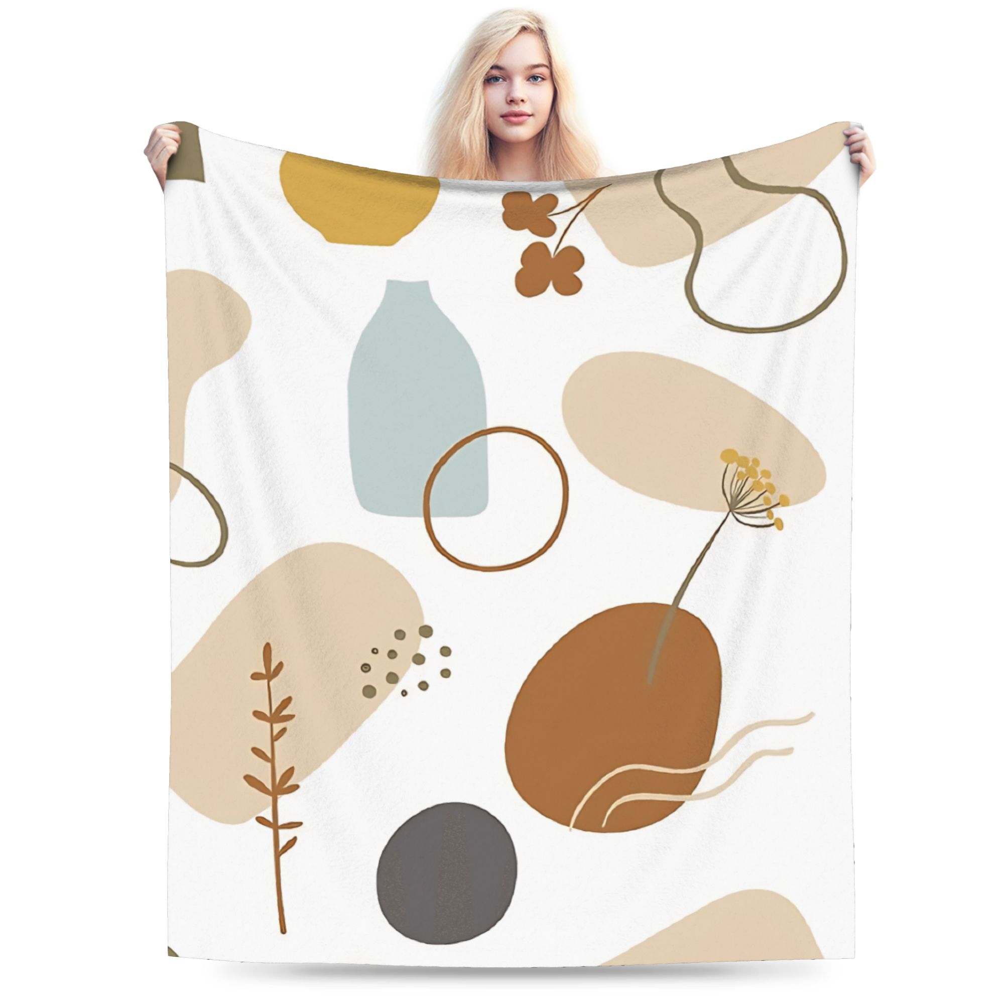 

Bohemian pattern Flannel Blanket Winter Warm Soft Throw Blanket for Kids Living Room Funny Bedspread Sofa Bed Cover 75x90cm