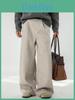 Men Casual Pants With Thick Wool Fabric For Autumn Young Adults Streetwear