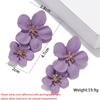 Purple Color Women Dangle Earrings Small Round Unusual Earrings Fashion Flower Butterfly Hanging Earrings Pendientes Mujer