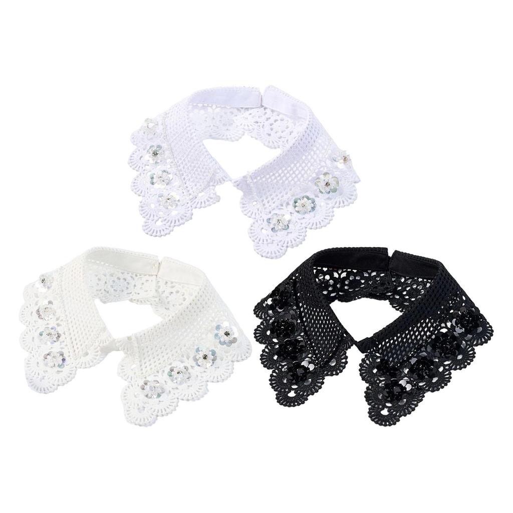 Lace Collars with Floral Pattern Removable Choker Necklace for Craft Supplies
