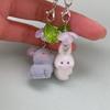Słodki Flokowany Królik Dodatek do Telefonu Komórkowego Miękki Królik Łańcuszek do Telefonu Dekoracja Telefonu Na Dojazdy i Zakupowe Przygody