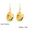 Cazador Color Palette Drop Earrings for Women Art Stainless Steel Jewelry 2026 Dangle Earring Trend Mother Gift Party