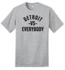 Unisex Shirt Cotton Oversize Large Size Detroit VS Everybody - 100% Ringspun Cotton