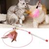Feather Stick Interactive Bendable Steel Wire Cat Teaser Stick for Leisure