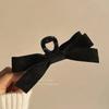 Summer Accessories Black Bowknot Hair Clip for Girls Korean Style Versatile Large Hair Claw Ribbon Hairpin Woman Popular