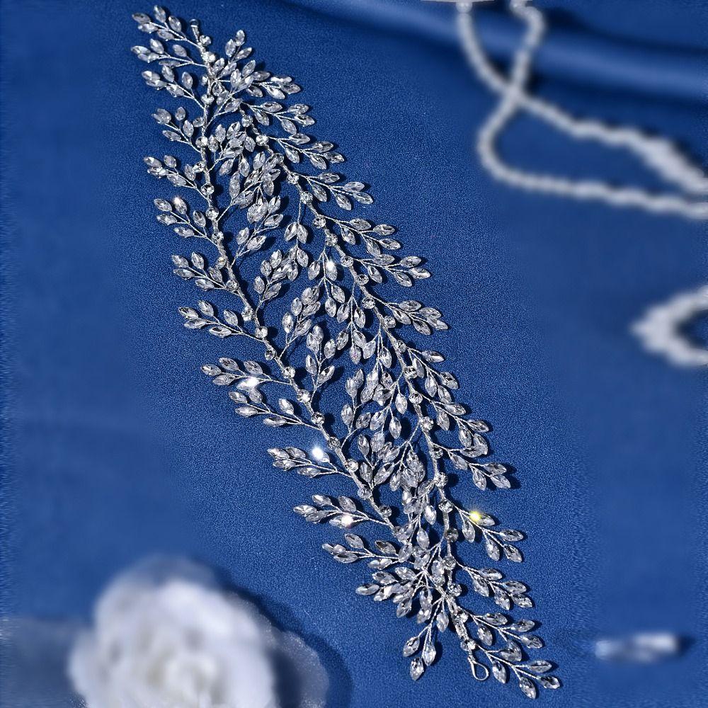 Handmade Rhinsestone Headband Rhinestone Wedding Headpieces Wedding Hair Accessories  for Bride