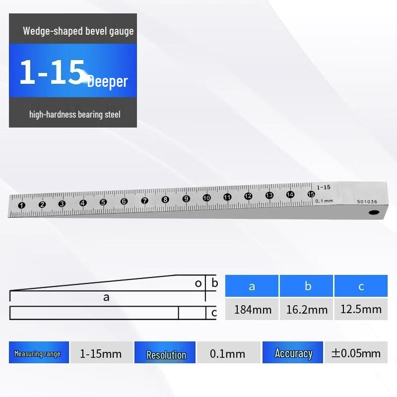 Tapered Bore Feeler Gauge 1-15mm L149