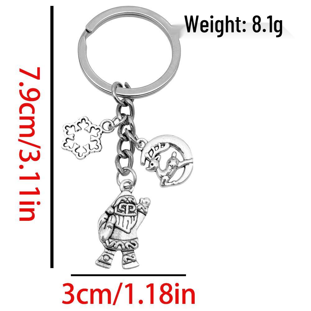 Cute Christmas Santa Keychain Ornament