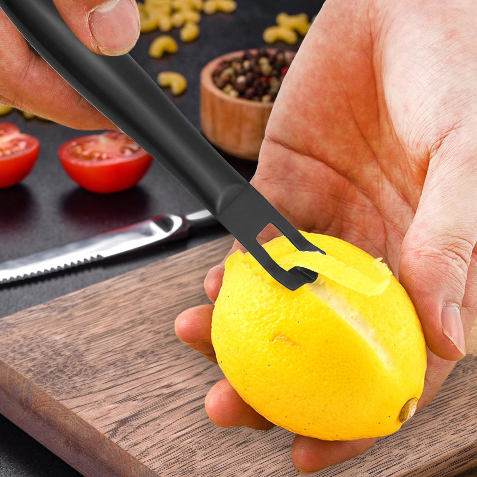

Овощечистка для фруктового пилинга Lemon Zester, противоскользящая легкая терка из нержавеющей стали для очистки овощей чёрный