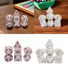 7Pcs Game Dices Set Multi Sided Game Dices Polyhedral Dices Dice Set for Bar