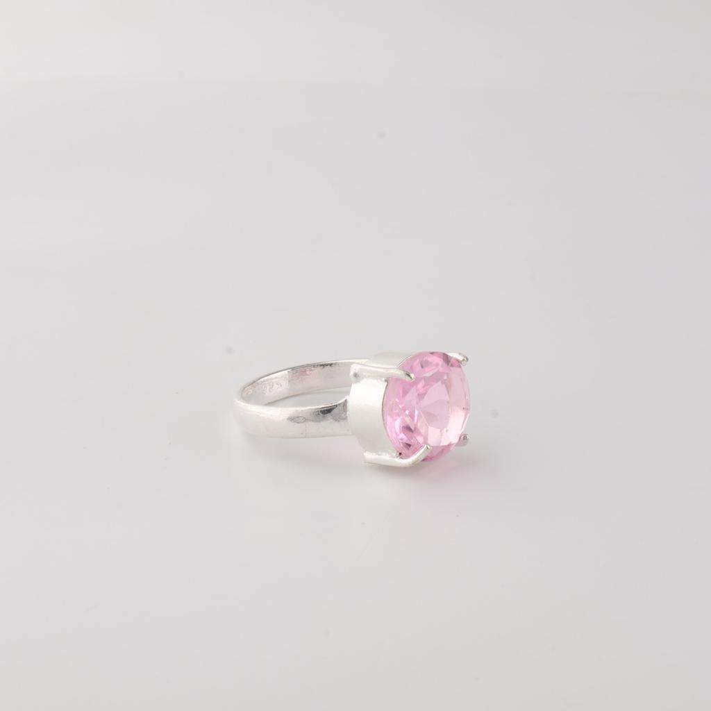 Morganite Gemstone 925 Sterling Silver Handcrafted Women Ring For Gift  RR-72-11