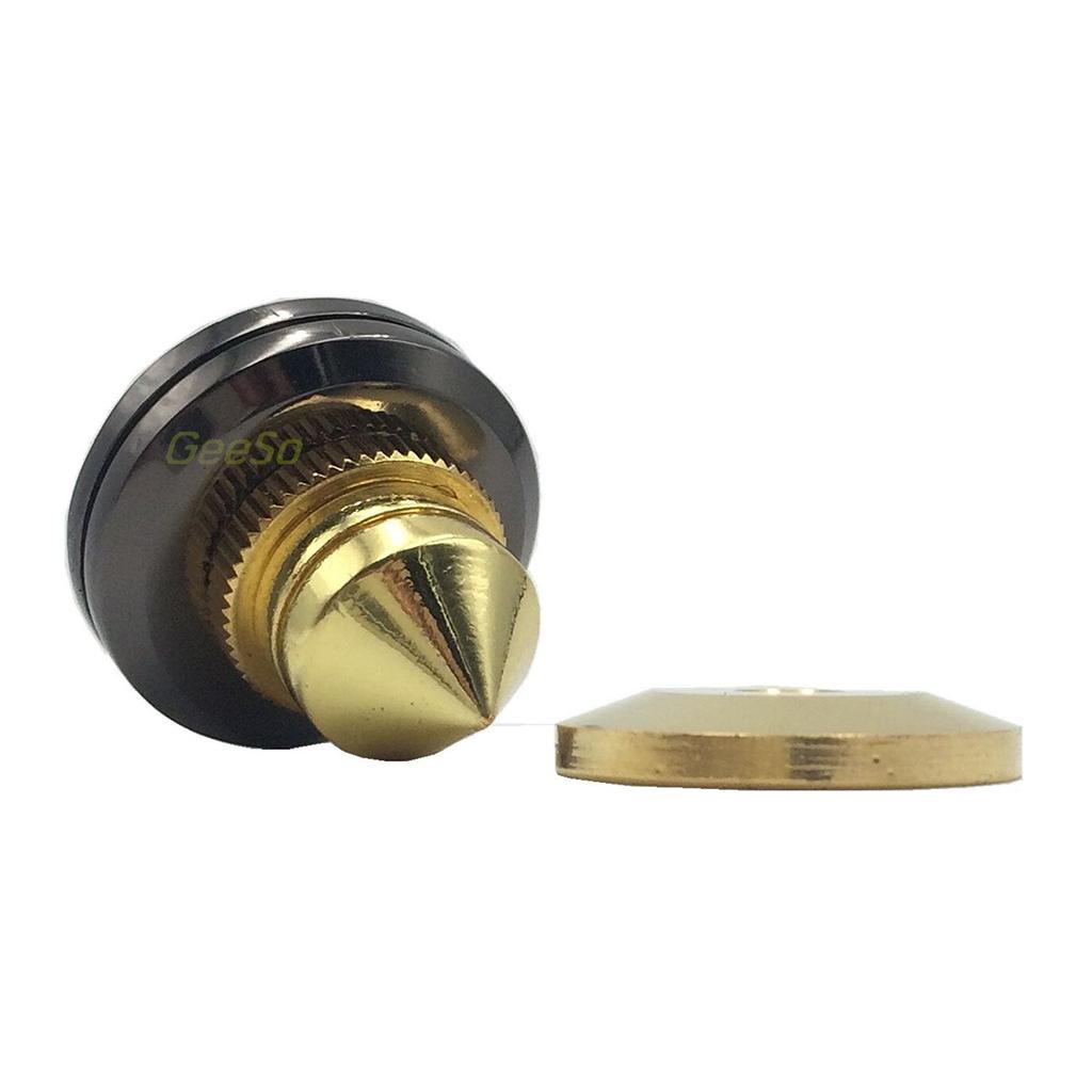 GeeSo Metal Insulator Spike Receiver Set of 8 for Improved Sound Quality in Speakers and Audio Equipment Gold-Plated