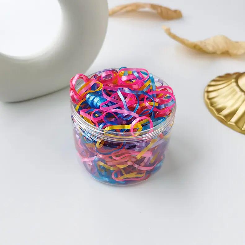 

Одноразовые Маленькие Ленты для Девочек Хвост для Волос 500 Набор Резинок для Волос Милый Темперамент Женские Скранчи Мода