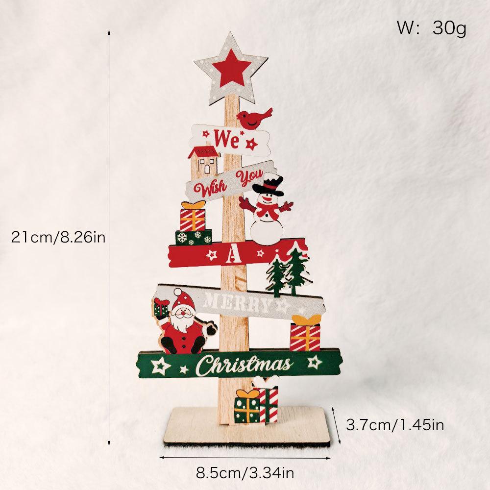 New Wooden Christmas Desktop Ornament: Snowman, Santa, Gingerbread Man Decorations