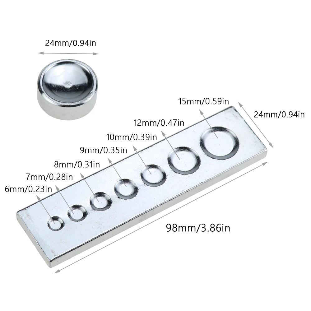 Kit de scule pentru nasturi cu capse: Set Bază Rivet & Perforator pentru Butoni Snap 633/655/831/201