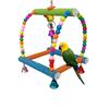 1Pcs Parrot Swing Stand Ladder Bright Color Hanging Playground Chewing Adventure Supplies for Cockatiels Parakeets Small Birds