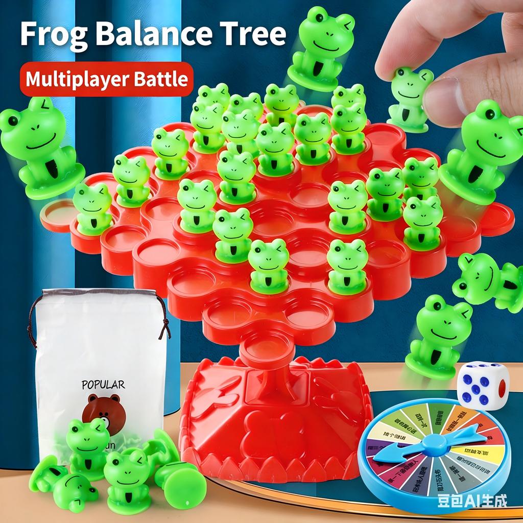 Frog Balance Tree Double Interactive Board Game Toy