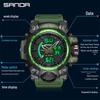 Sanda Men's Multifunctional Waterproof Luminous Sports Watch