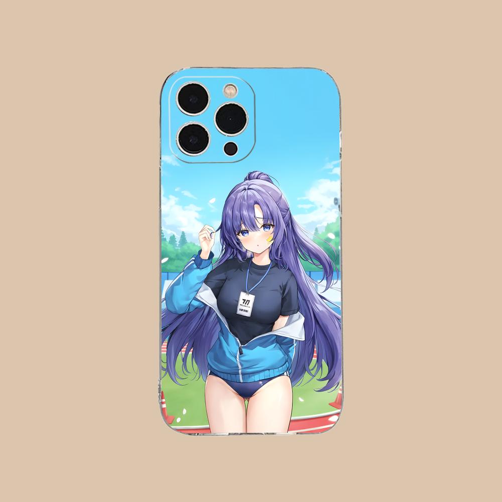 Blue Archive Yuuka Clear TPU Mobile Case for iPhone 17 16 15 14 13 12 11 X XR XS Air Pro Max Plus Mini Colorful Cover