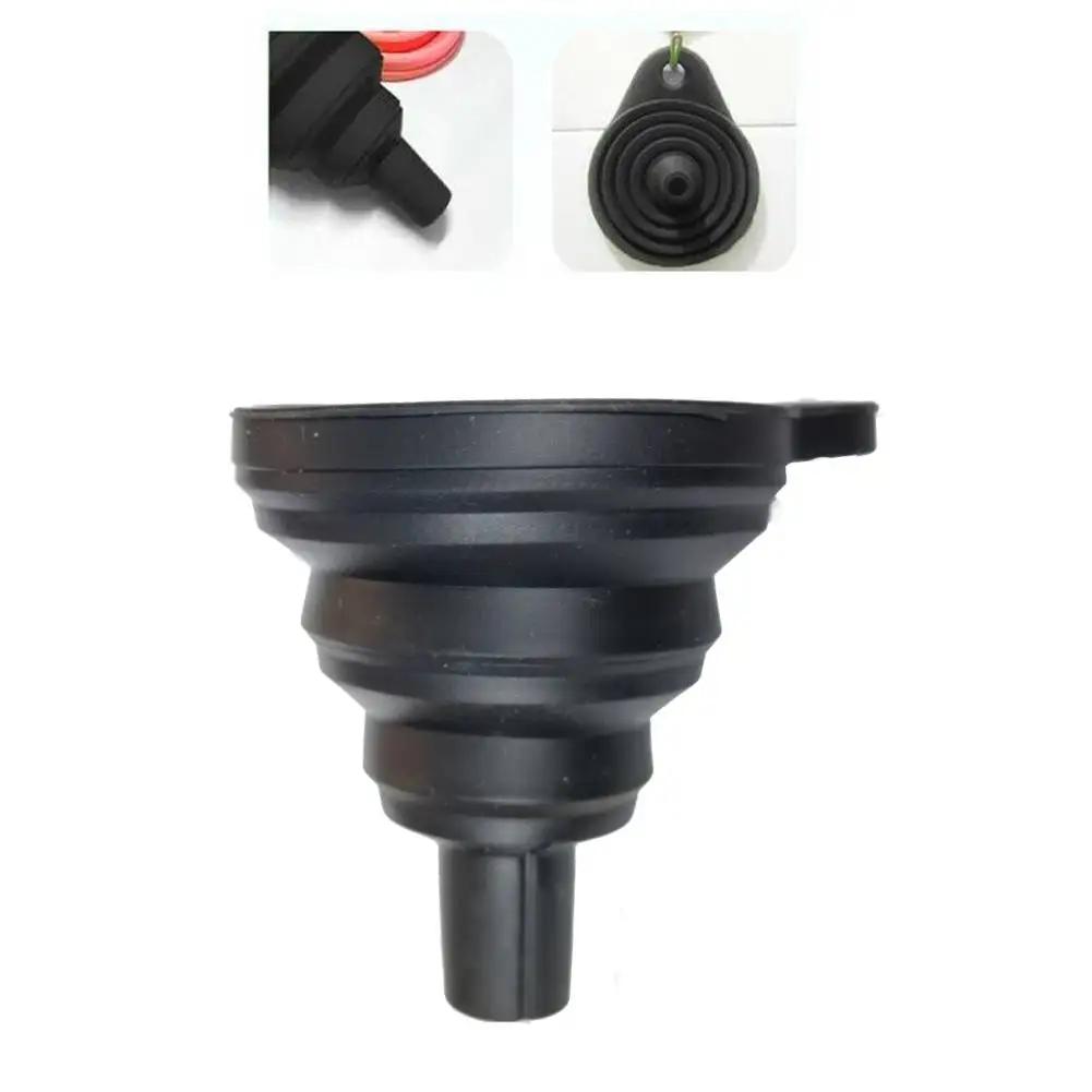 Collapsible Car Engine Funnel Silicone Liquid Funnel Washer Fluid Change Portable Auto Engine Oil Petrol Change Funnels