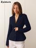 Elegante Mini Traje Ajustado de Cintura Marcada para Mujer Invierno Profesional Blazer Bodycon