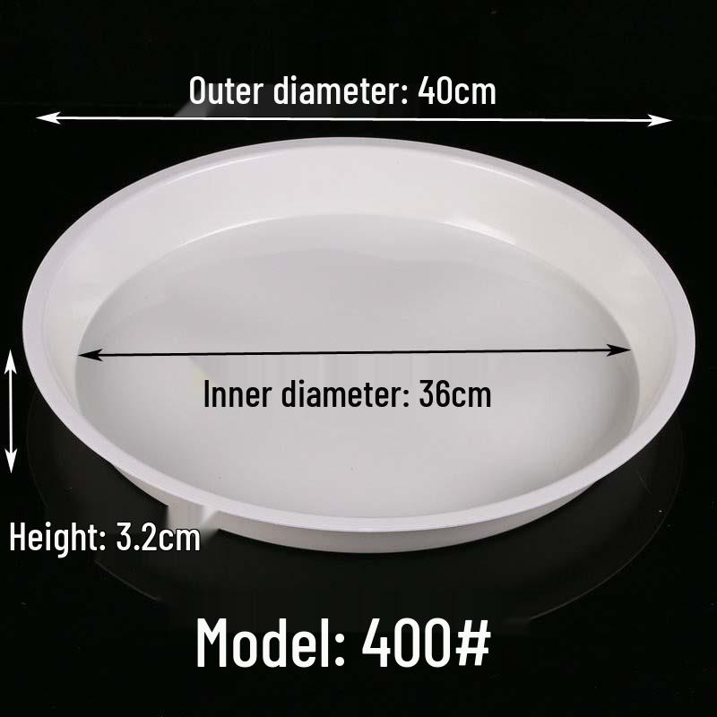 Thickened Round Plastic Flower Pot Water Tray - Large Draining Base for Succulents & Golden Pothos.