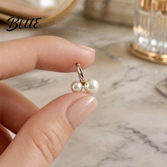 Smooth Surface Earrings 1 Pair Faux Pearl for Women Small