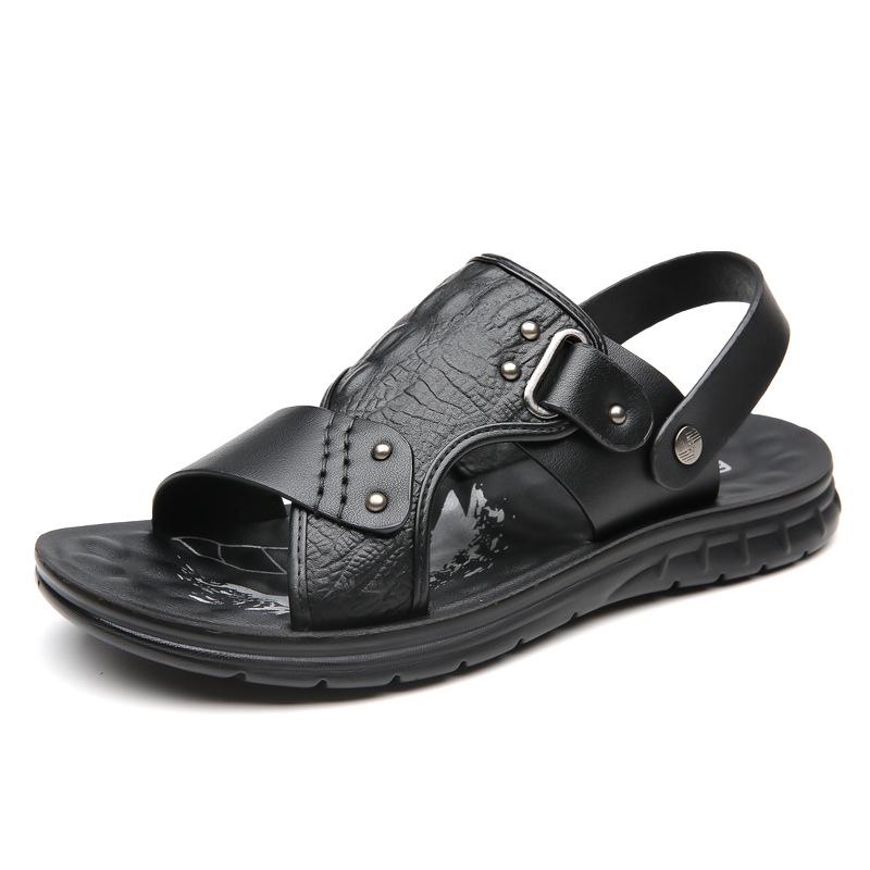 Men's Summer Sandals: Outdoor/Indoor Casual Two-Way Slippers, Breathable Beach & Dad Shoes.