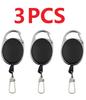 2-4Pcs Retractable Key Chain Fly Fishing Zinger Reel Badge Holder Quick Release Spring Clip Fishing Accessories