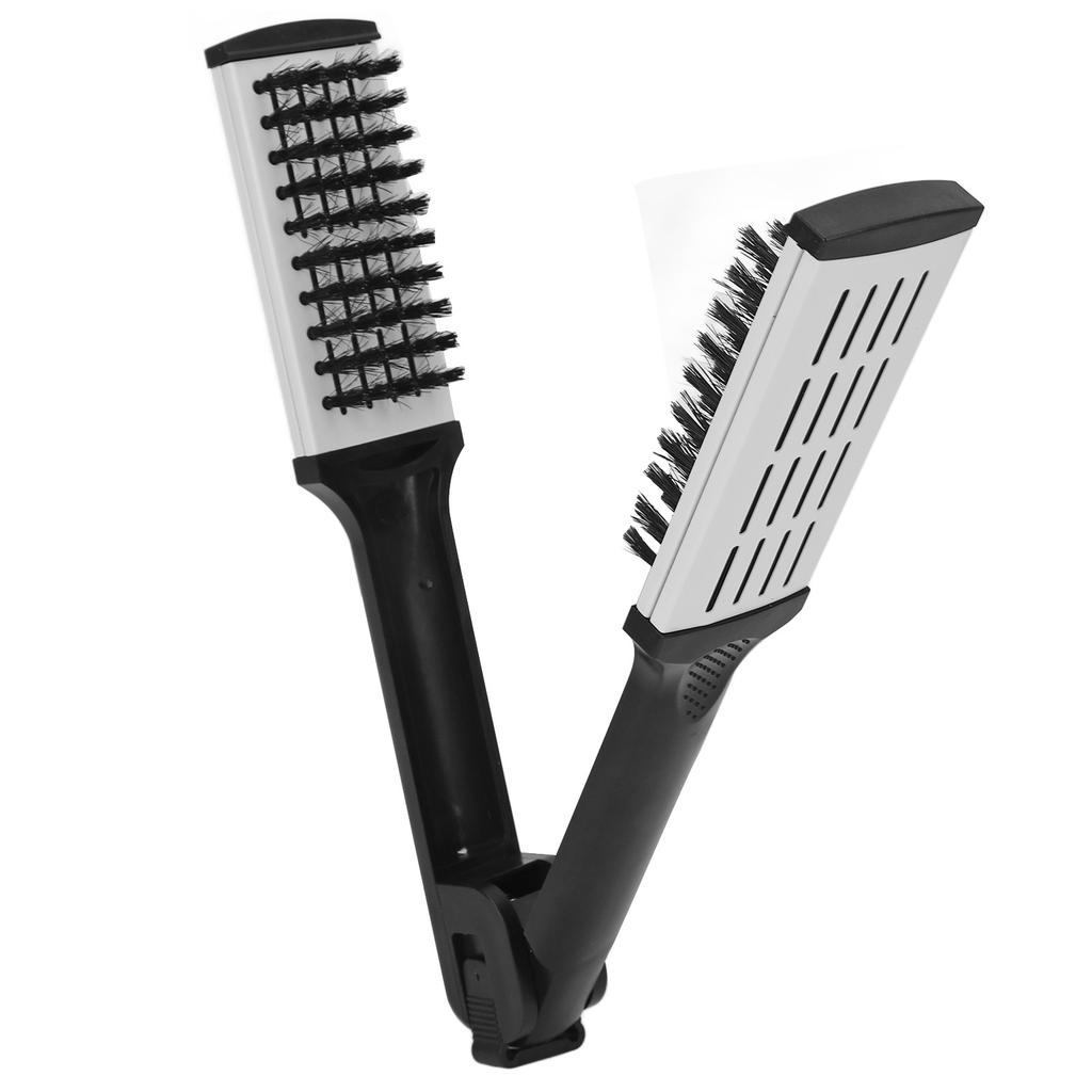 Straightening Comb Hollow Breathable High Temperature Resistance Double Sided Black White Hair Styling Brush for Home