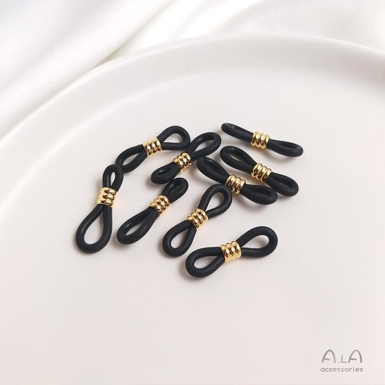 

Gold-Plated Copper & Silicone Anti-Slip Eyeglasses Chain for Women - Handmade 8-Shaped Sunglasses Neck Strap.