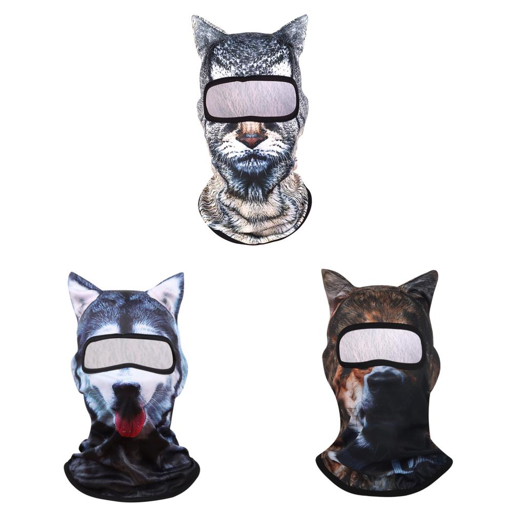 5/1 Stück 3D Stehohren Tier Sturmhaube Gesichtsmaske für Musikfestivals Raves Ski Cosplay Party Outdoor Sonnenschutz Sturmhaube Hut