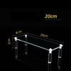 Acrylic display stand for figures, figure stand, stylish transparent clear acrylic display stand, figure shelf (20cm wide x 8cm deep x 5cm high)