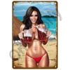 Retro Drink Plaque Art  Beer Wine  Whiskey Decor for Bars  Man Caves