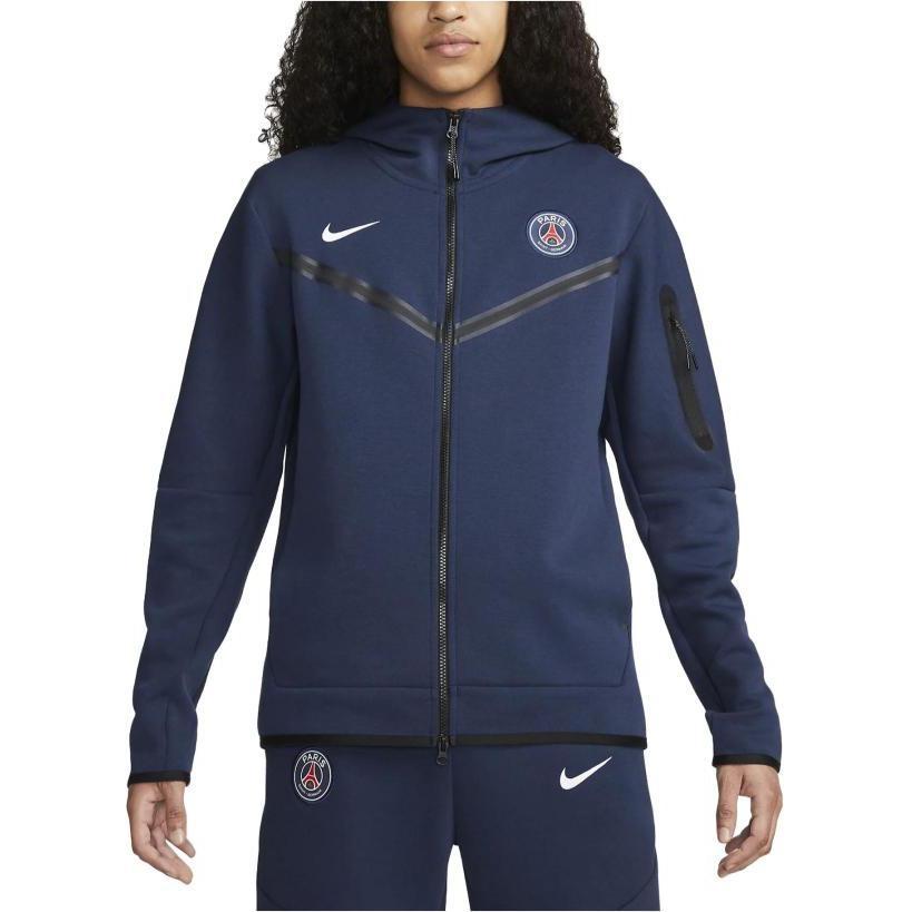 Nike Sportbekleidung Tech Fleece Kapuzenpullover mit durchgehendem Reißverschluss PSG 'Midnight Navy' Herren DM2887-410