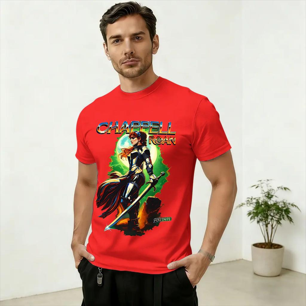 Singer Chappell Roan Art T Shirts Unisex Cotton Fashion for Male TShirt Round Neck Tee Shirt Short Sleeve Clothing Plus Size
