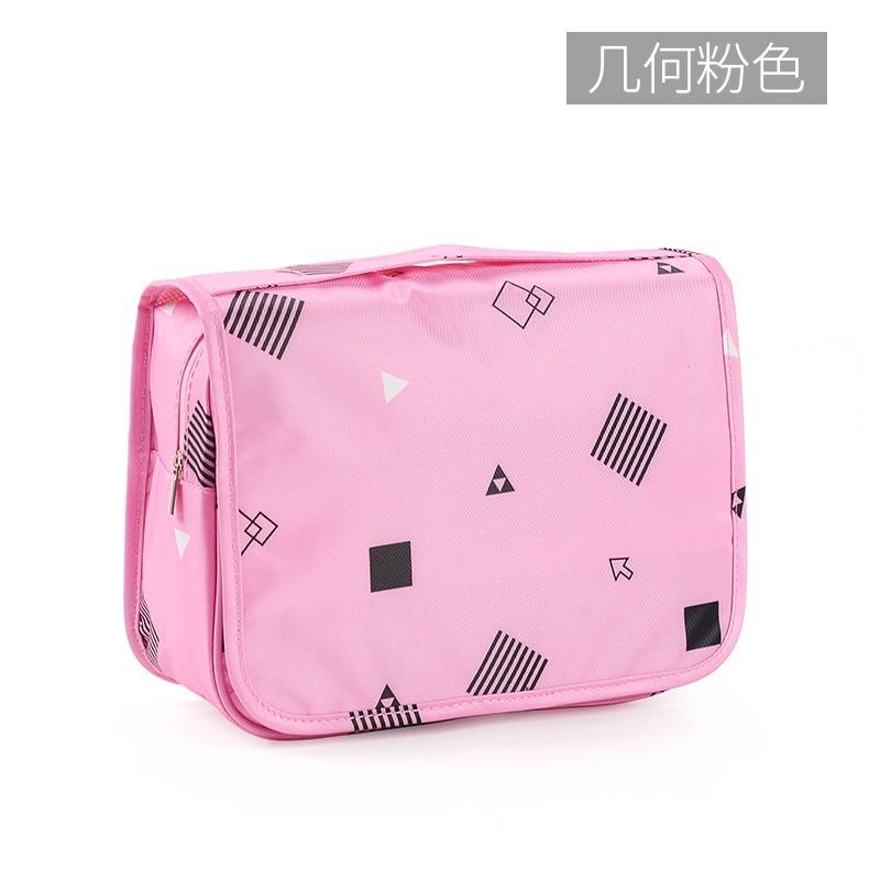 Korean Version Large Capacity Fashion Cosmetic Bags & Cases Waterproof Polyester Makeup Toiletries Organizer Zipper for Travel