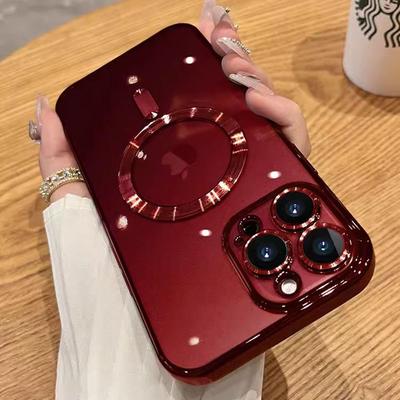Luxury Plating Magnetic For Magsafe Case For iPhone 15 14 13 12 11 16 Pro Max Plus Wireless Charge Shockproof Cover Accessories