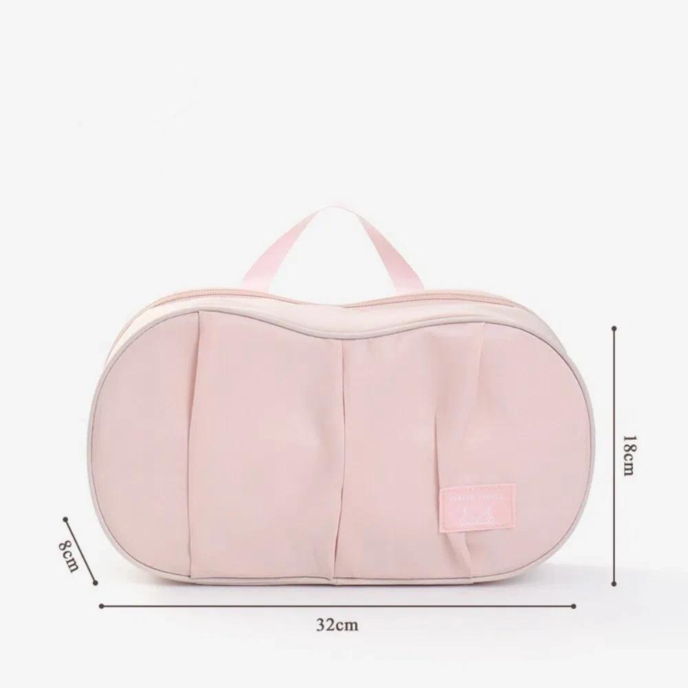 

Нова високоякісна портативна сумка для зберігання бюстгальтерів, однотонна, великої місткості, органайзер для нижньої білизни, роздільник для шкарпеток, аксесуари для подорожей, подорожі рожевий