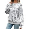 Womens Oversized Long Sleeve Crewneck Sweatshirt With Geometric Print 2026 Winter Casual Top