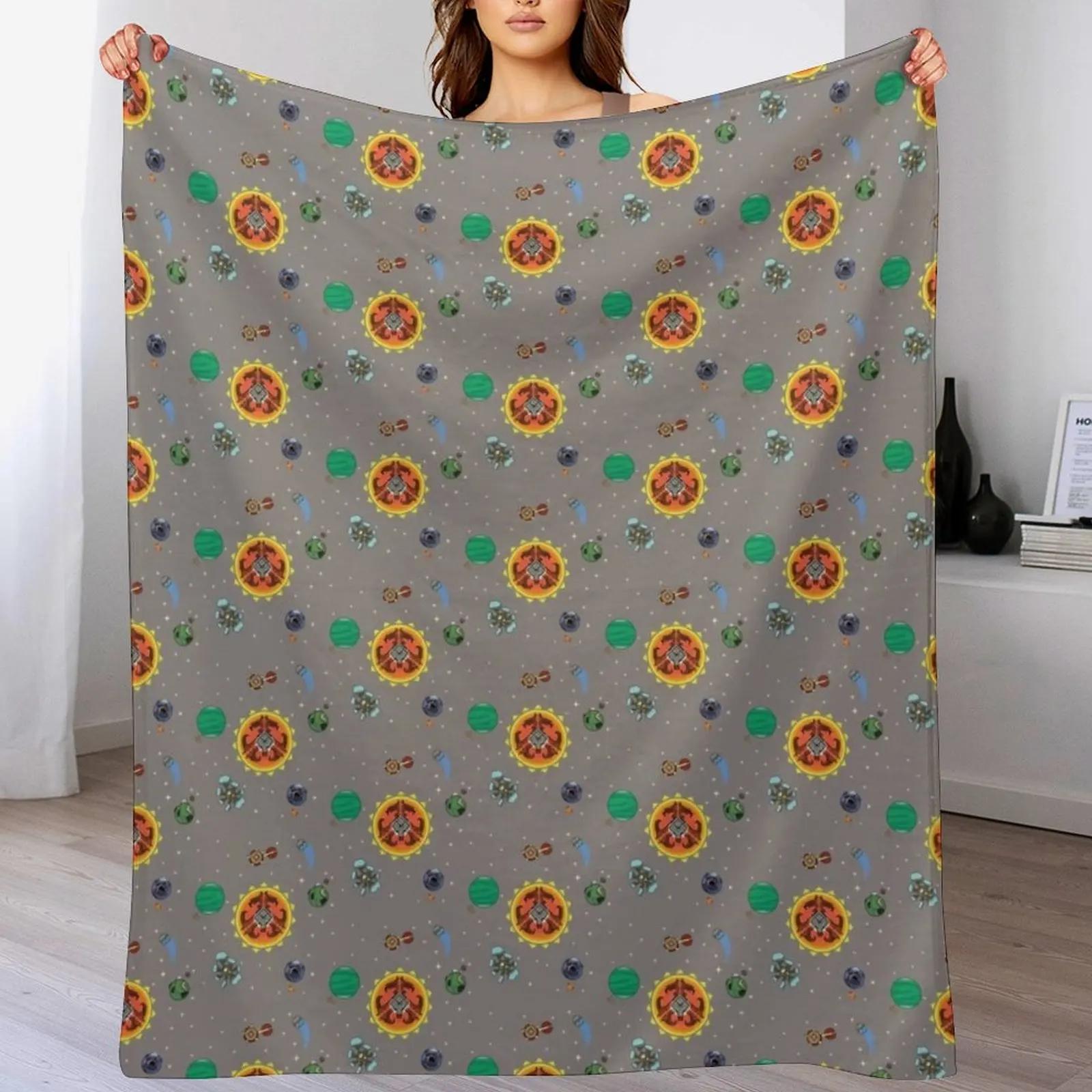 Hearthian Solar System Triblend Throw Blanket Stylish Warm Blanket for Living Room Bedroom 102x76cm(40x30in)