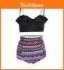 Women Personality Fashion Ruffles Plaid Floral Zebra Bikini Set Swimsuit For Trendsetters