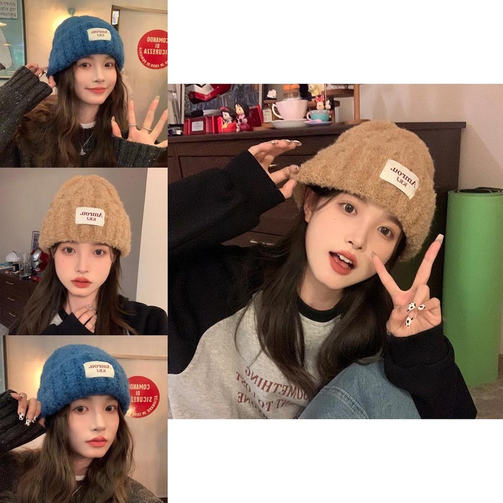 Soft Korean Cozy Style Women Knitted Hat Thick Warm Earmuff Beanie For Cold Weather