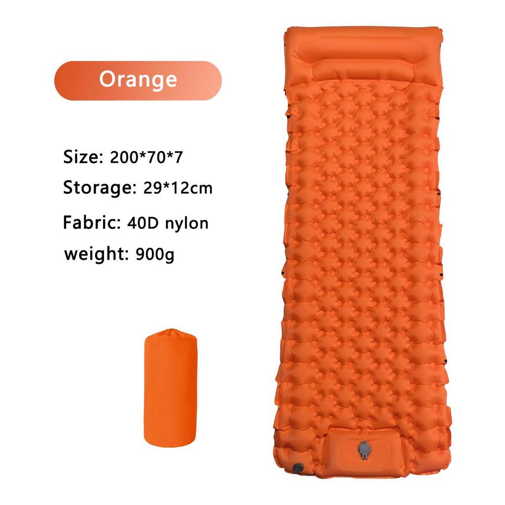 Inflatable TPU Camping Mat with Foot Pump - Portable & Foldable for Outdoor, Beach, or Picnic Use.
