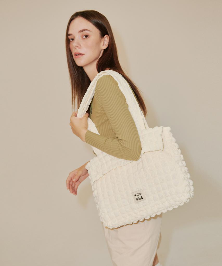 Jedrefeb5 Croffle Shoulder Bag Ivory
