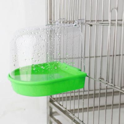 Vogelbadewanne Leicht zu Reinigen Transparentes Vogelbad Käfig Bequemes Bad Badezimmer für Kleine Vögel Papagei