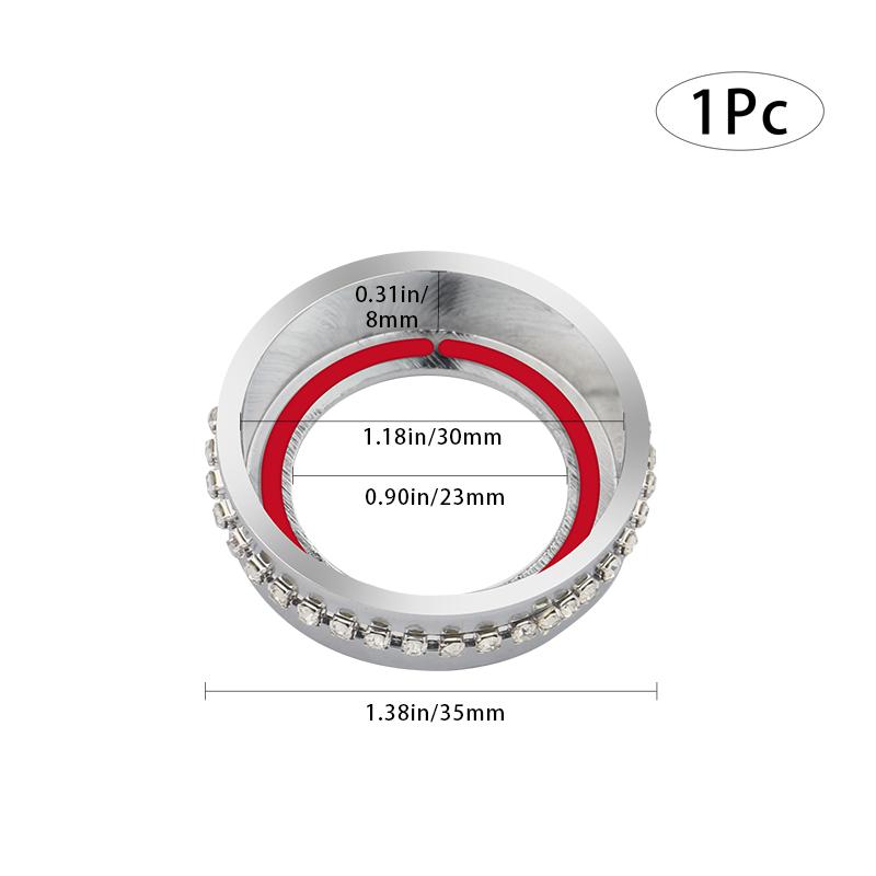 

Universal 1.38inch Outer Diameter 1.18inch Inner Diameter Car Volume Knob Cover Decal Audio Control Button Sticker Bling Decor белый