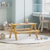 Children S Table with Benches IRUN 90x79.5x50 Cm Solid Wood