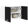 Hanging Cabinet 2 Pcs Black Oak and White 60 X 31 X 40 Cm